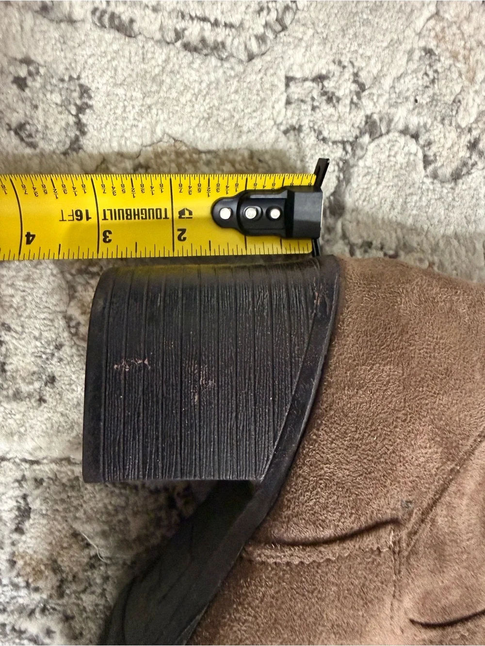 Women's Brown Suede Knee-High Block Heel Boots Size 7